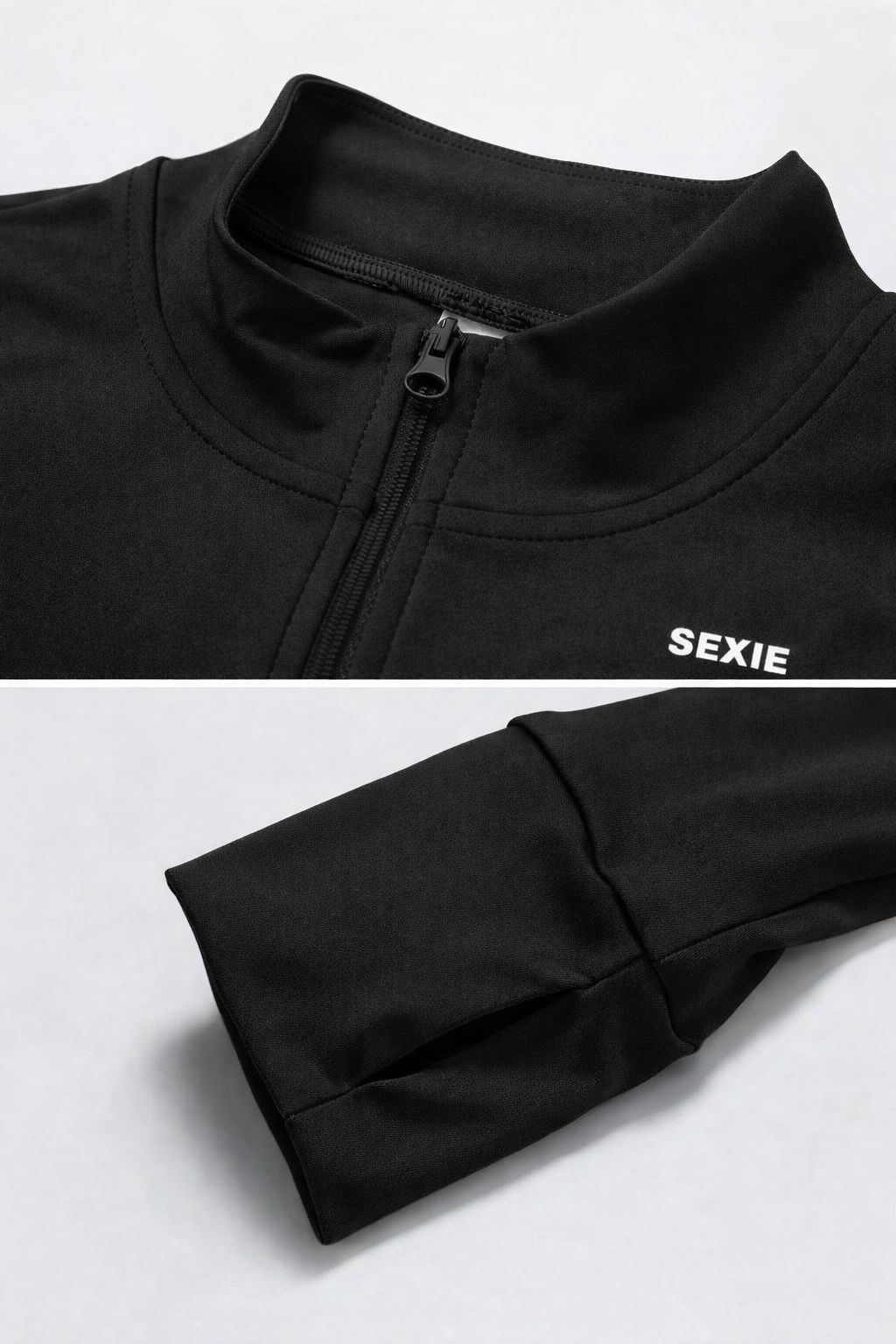 SEXIE | Women's 3-Piece Criss Cross Active Set With Crop Top, Sweater & High Waist Leggings - Breathabl