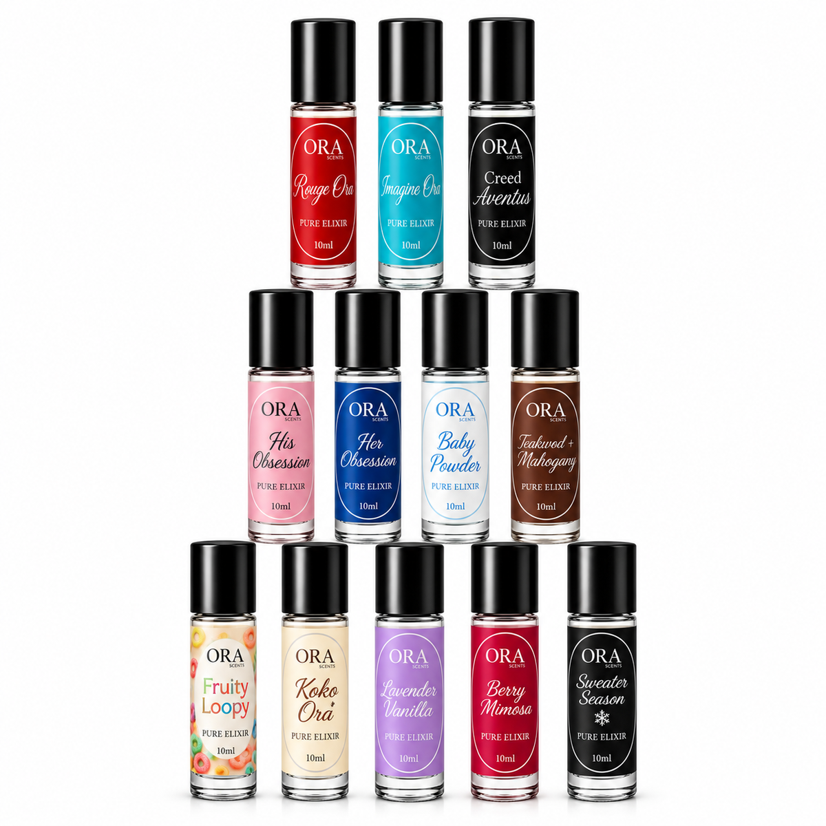 ORA Scents 10ml Roll-On Perfume Oil - Long-Lasting Unisex Fragrance Oil with Multiple Scents