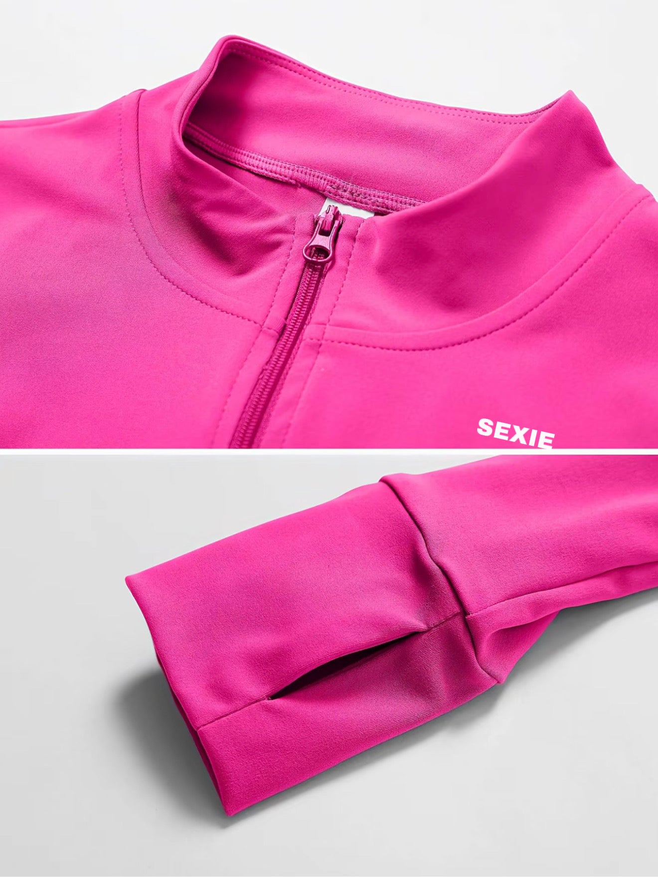 SEXIE | Women's 3-Piece Criss Cross Active Set With Crop Top, Sweater & High Waist Leggings - Breathabl