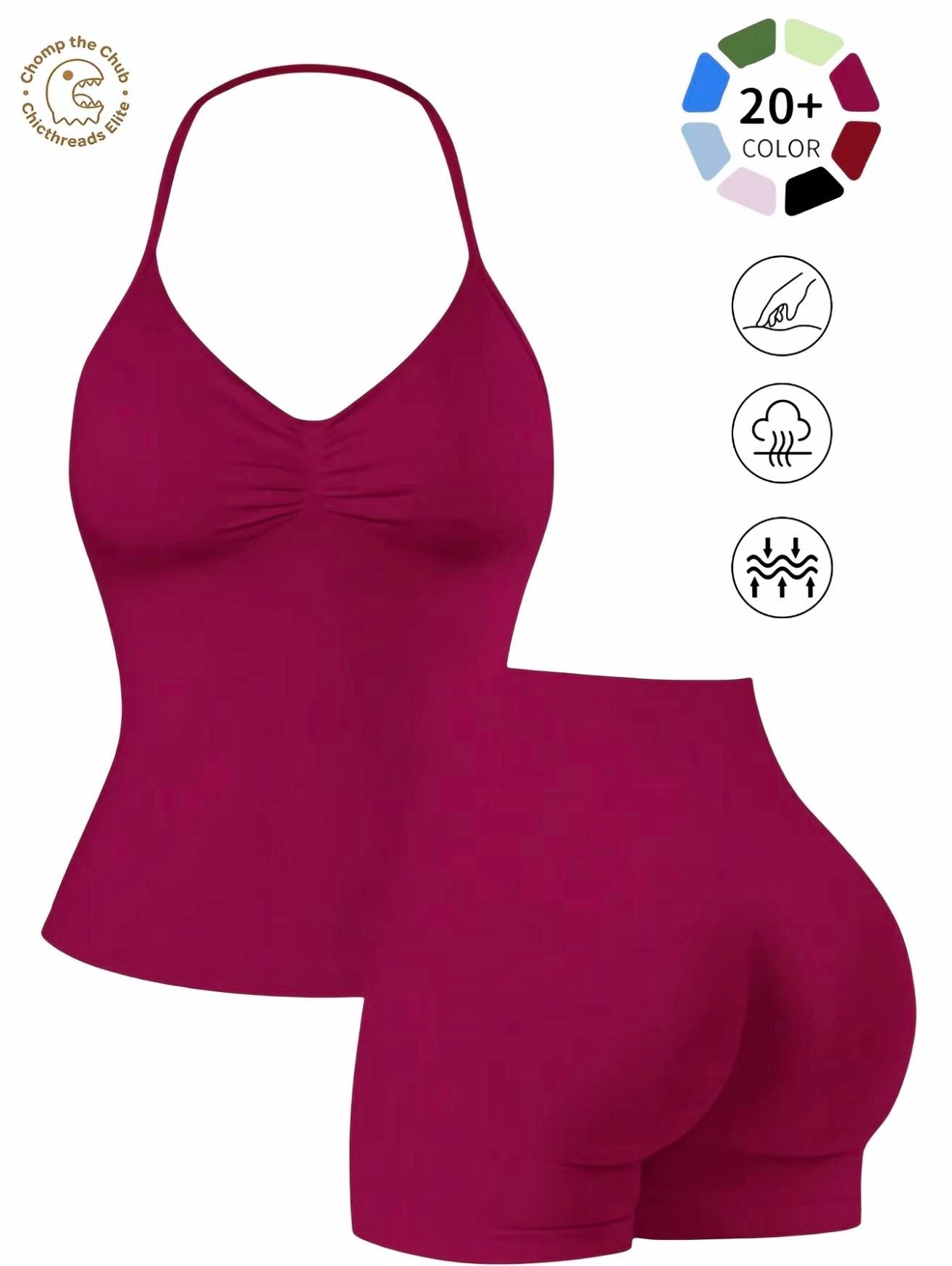 2 piece Halter Top & Shorts Set